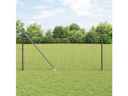 Plot s sloupkem Šedá 1,2 x 10 m Ocel 3350705