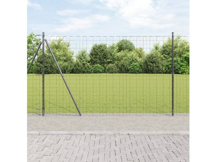 Plot s sloupkem Šedá 1,5 x 10 m Ocel