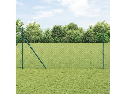 Řetězový plot se sloupy Zelená 1 x 25 m Ocel