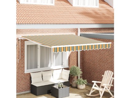 Budsorovatelné zastřešení Zelená a žlutá 300 x 250 cm textil