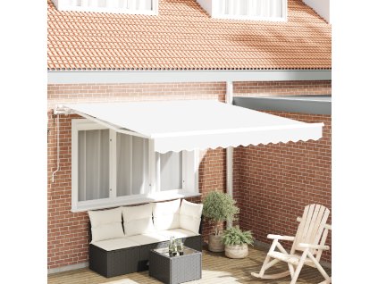 Budsorovatelné zastřešení Bílá 350 x 250 cm textil