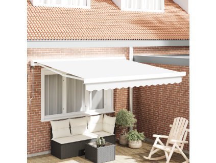 Markýza Bílá 350 x 250 x 165 cm Polyester a hliník