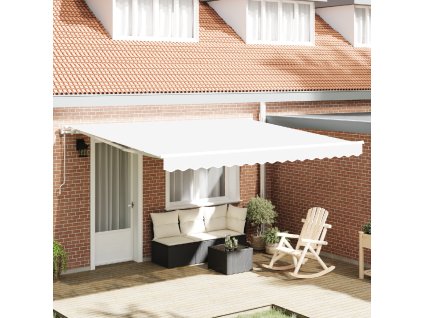 Budsorovatelné zastřešení Bílá 400 × 300 cm textil