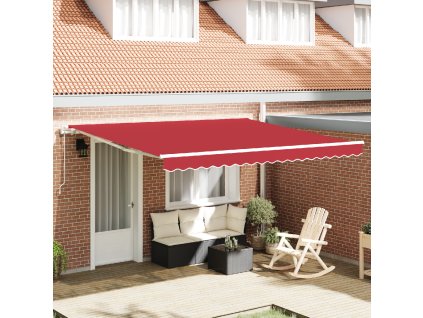 Budsorovatelné zastřešení Červená 400 × 300 cm textil