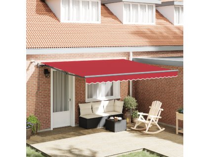 Plátno pro markýzu s Červená 400 × 300 cm Polyester