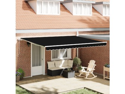 Budsorovatelné zastřešení Černá 450 × 300 cm textil