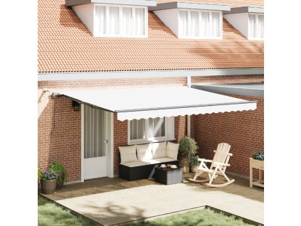 Plátno pro markýzu s Bílá 450 × 300 cm Polyester