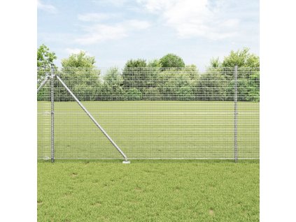 Svařovaný drátěný plot s 13 hrotovými sloupky 1x50 m Pozinkovaná ocel