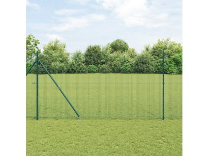 Plotový sloupek. Zelená 25 x 1,4 m (19 x 19 mm síť) Ocel a PVC