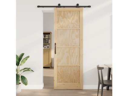 Posuvné dveře ORKDAL Hnědá 83 x 232 cm Masivní borové dřevo