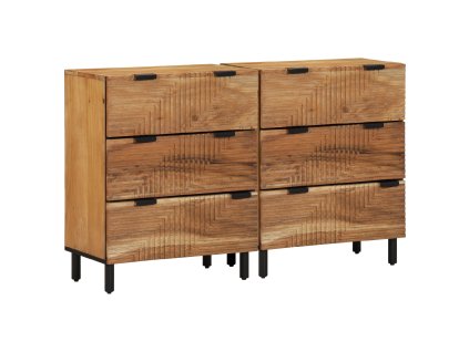 Servírovací skříň 2 pcs Hnědá Masivní akáciové dřevo