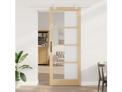 Posuvné dveře s hardwarem 93x232 cm Masivní borové dřevo