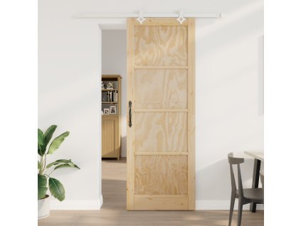 Posuvné dveře Hnědá 83 x 232 cm Masivní borové dřevo