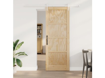 Posuvné dveře vidaXL s kovaním 78x211 cm masivní borovice