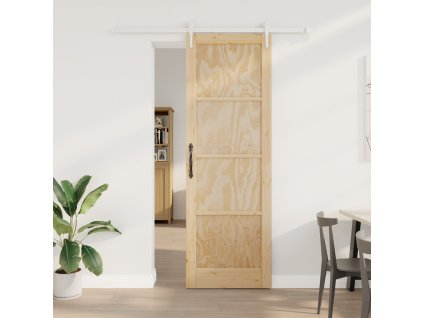 Posuvné dveře vidaXL se sadou hardwaru 78x232 cm z masivního borového dřeva