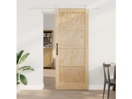 Posuvné dveře vidaXL se soupravou hardwaru 86x211 cm z borovice