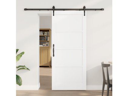 Posuvné dveře vidaXL s hardwarem Sada Bílá 78x202 cm Masivní dřevo Borovice