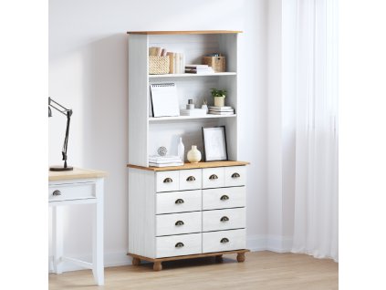 Kotec ASKIM Bílá 91 x 40 x 184 cm Masivní borové dřevo