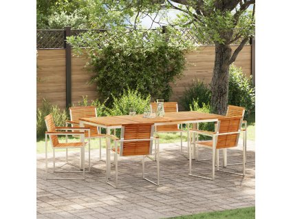 Zahradníjídelníset 7 pcs Masivní teakové dřevo