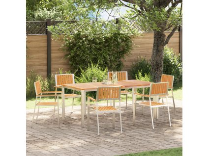 Zahradníkřeslo 6 pcs Hnědá 56x54,5x87cm Masivní teakové dřevo