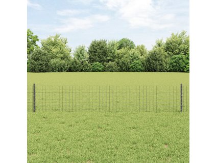 Šedý euro plot s 22 U sloupky 0,4x50 m Ocel