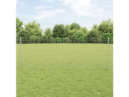 Euro plot s 11 U sloupky Stříbrný 0,8x25 m Ocel