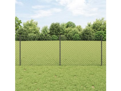 Pletivový plot se 10 U sloupky šedý 0,8x10 m