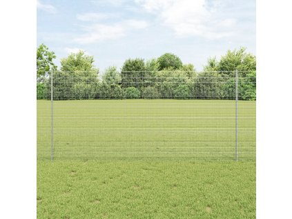 Svařované drátěné oplocení s 22 U sloupky Stříbrné 1,2x25 m Ocel
