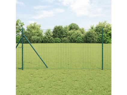 Plot s sloupkem Zelená 1 x 25 m Ocel a PVC