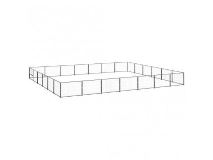 Psí kotec černý 42 m² ocel 3082170