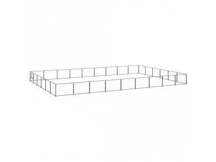 Psí kotec černý 54 m² ocel 3082172