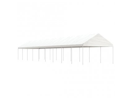 Altán se střechou bílý 20,07 x 4,08 x 3,22 m polyethylen