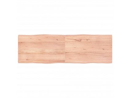 Stolní deska hnědá 160x50x(2-4)cm ošetřený dřevo živá hrana