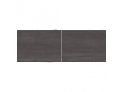 Stolní deska tmavě hnědá 160x60x(2-4)cm ošetřený dub živá hrana