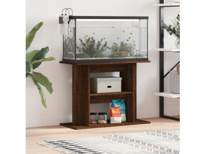 Stojan na akvárium hnědý dub 80 x 35 x 60 cm kompozitní dřevo