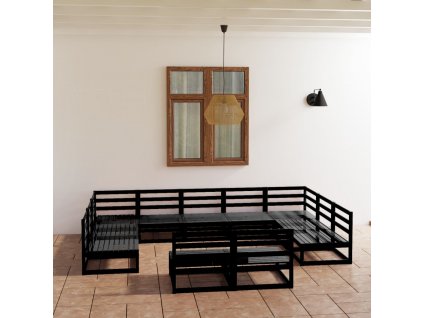 11dílná zahradní sedací souprava masivní borovice