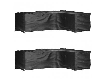 Plachty na zahradní nábytek tvar L 2 ks 16 oček 260x210x80 cm