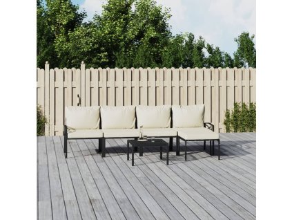 6dílná zahradní sedací souprava s pískovými poduškami ocel