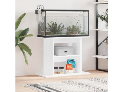 Stojan na akvárium bílý 80 x 35 x 60 cm kompozitní dřevo