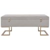 Lavice s úložným prostorem 105 cm šedá samet
