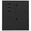 Kancelářská skříň antracitové 90 x 40 x 102 cm ocel