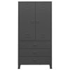 Industriální šatní skříň antracitová 90 x 50 x 180 cm kov