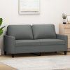 2místná pohovka tmavě šedá 140 cm textil 359164