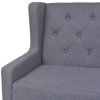 Křeslo šedé textil 245452