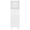 Koupelnová skříňka bílá lesklá 30 x 30 x 95 cm kompozitní dřevo