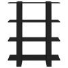 Knihovna / dělicí stěna černá 100 x 30 x 123,5 cm