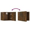 Nástěnné TV skříňky 2 ks kouřový dub 30,5 x 30 x 30 cm
