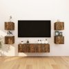Nástěnné TV skříňky 2 ks kouřový dub 30,5 x 30 x 30 cm