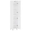 Skříň highboard bílá s vysokým leskem 34,5x34x180 cm kompozit