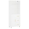 Skříň highboard bílá 69,5 x 34 x 180 cm kompozitní dřevo
